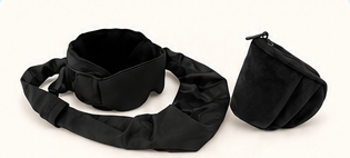 1 complete black travel rest set